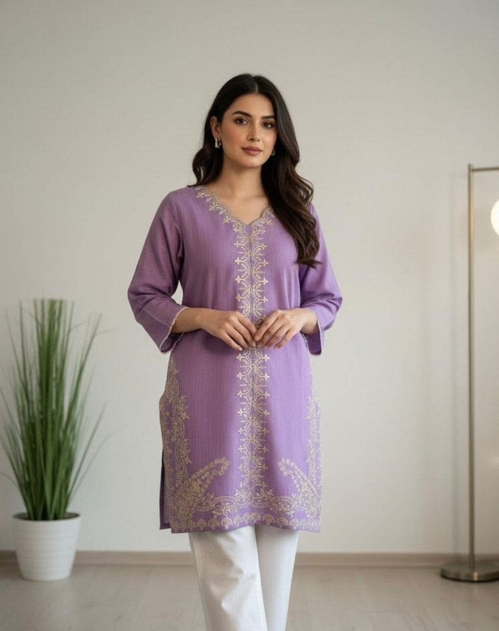 Cotton Kurta Lilac