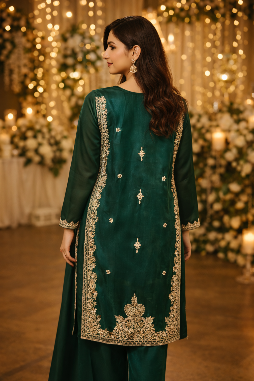 3-piece Silk Bottle green