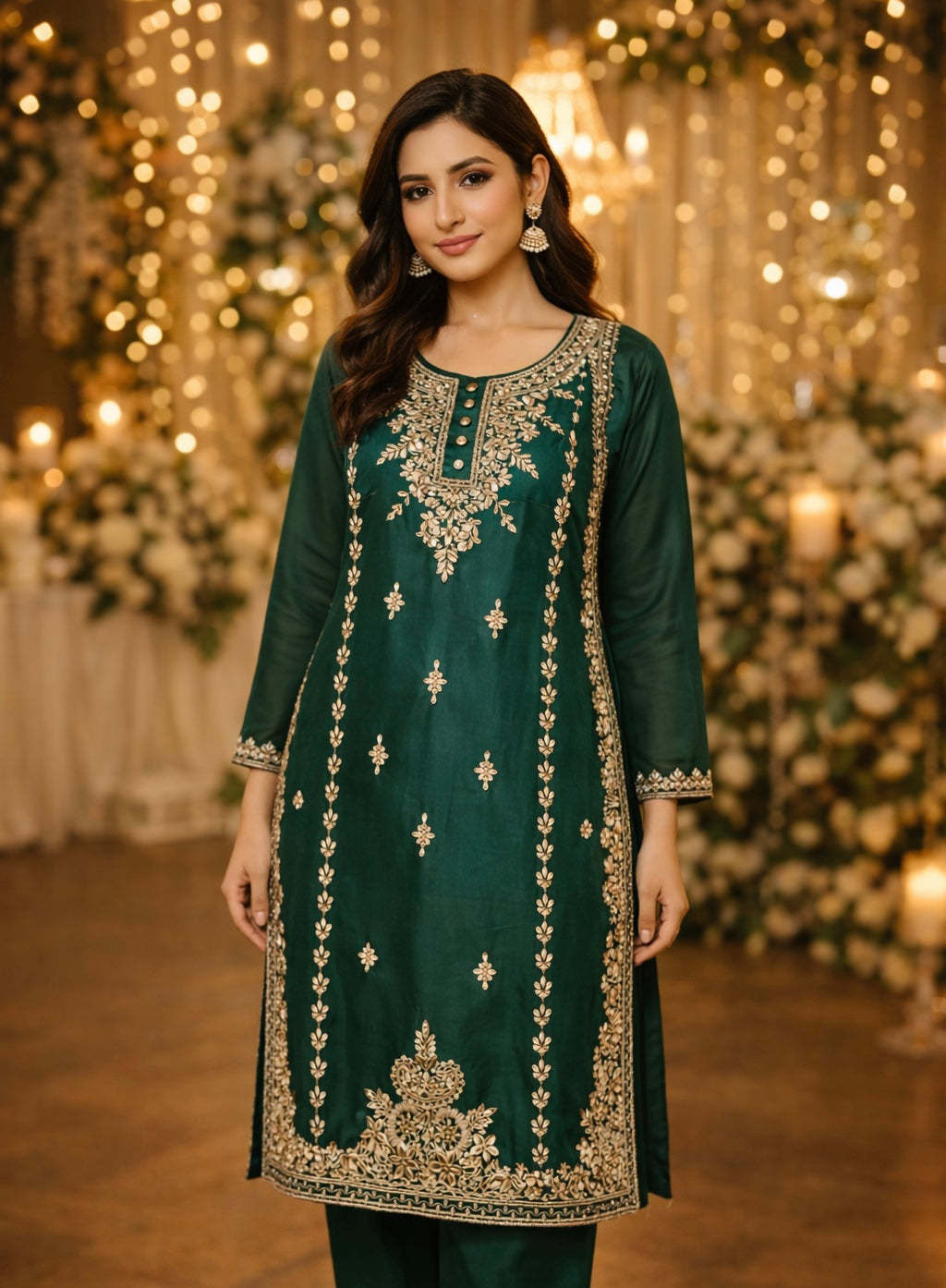 3-piece Silk Bottle green
