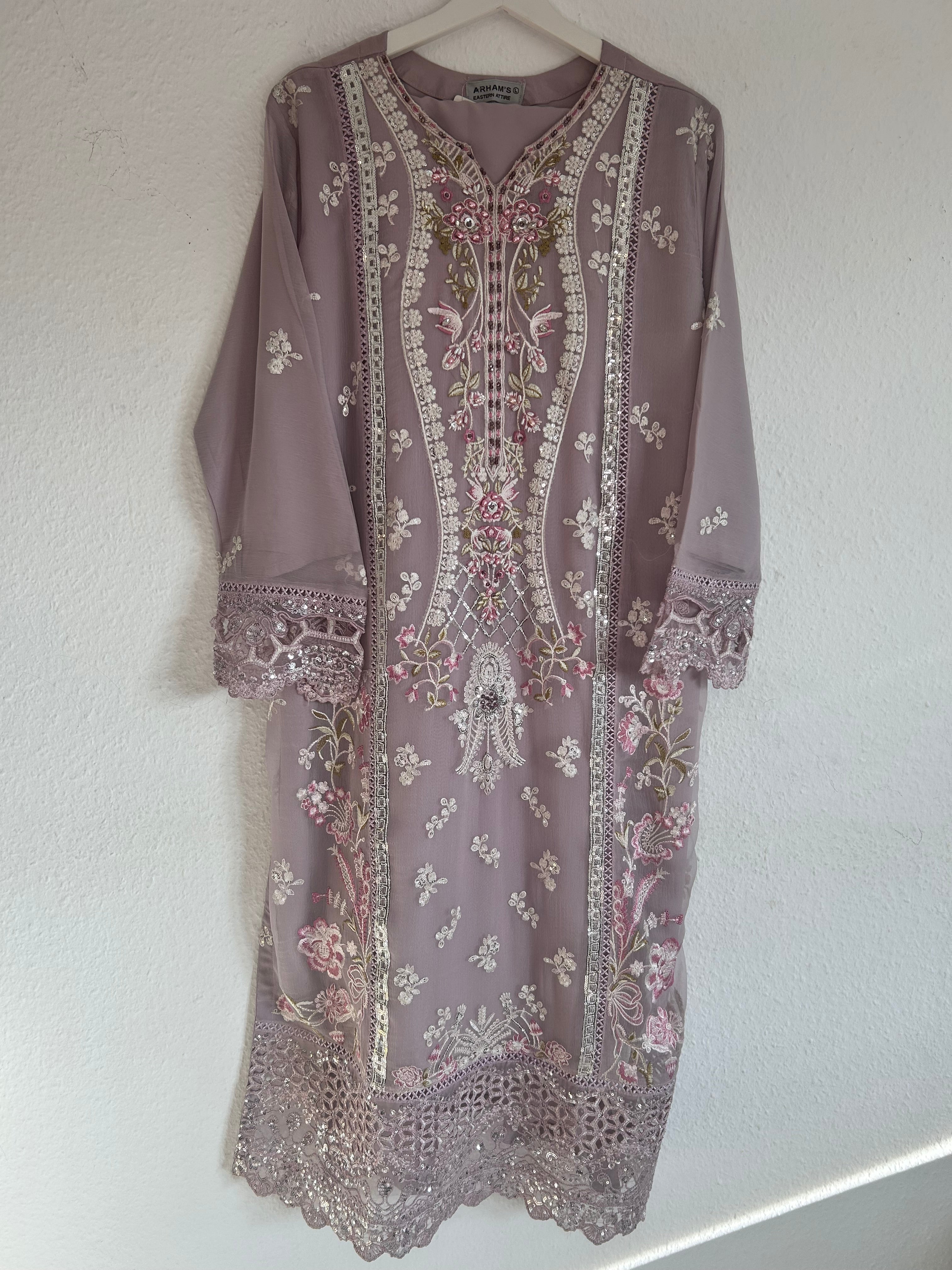3-piece Chiffon lilac