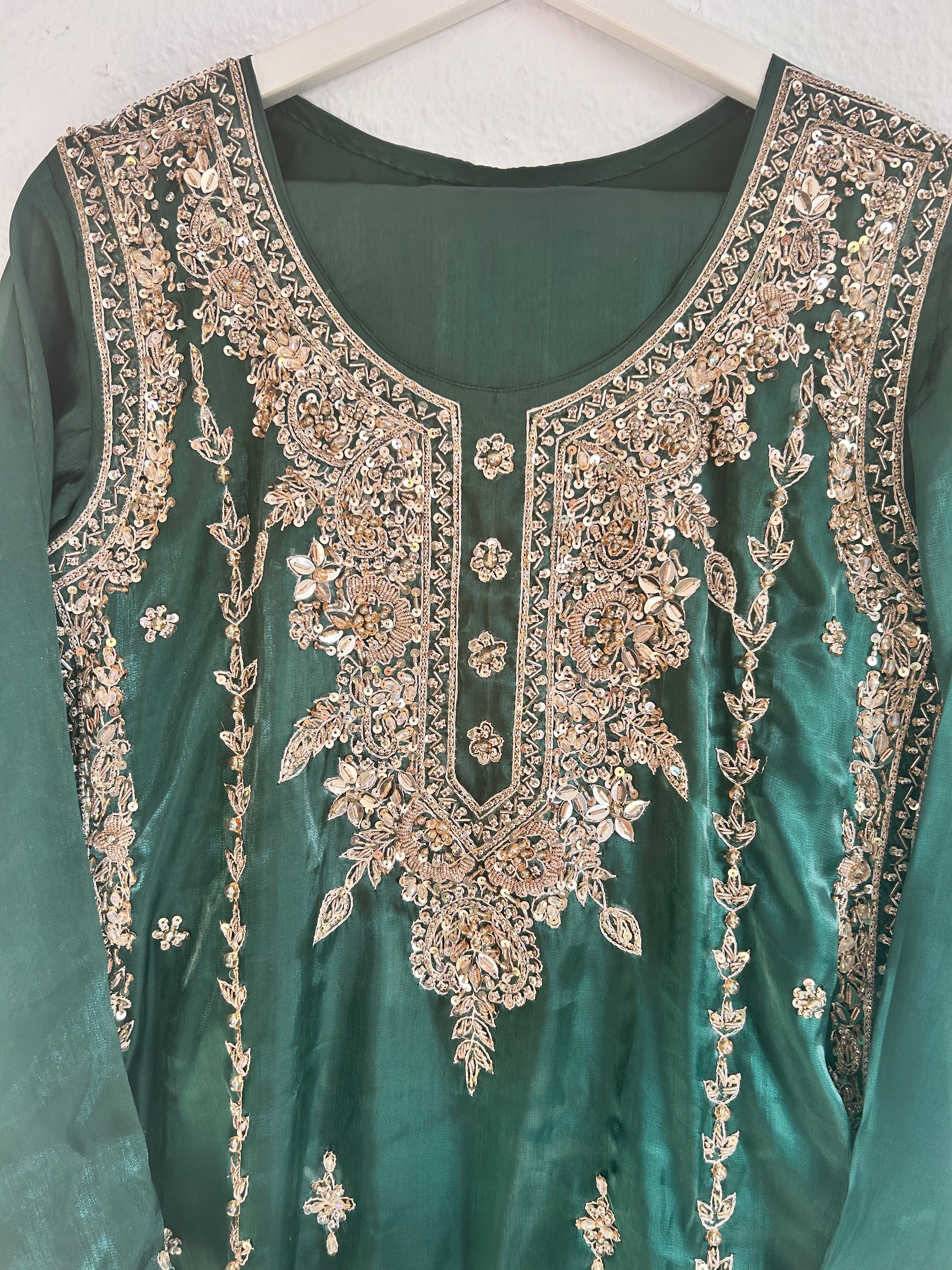 3-piece Silk Bottle green
