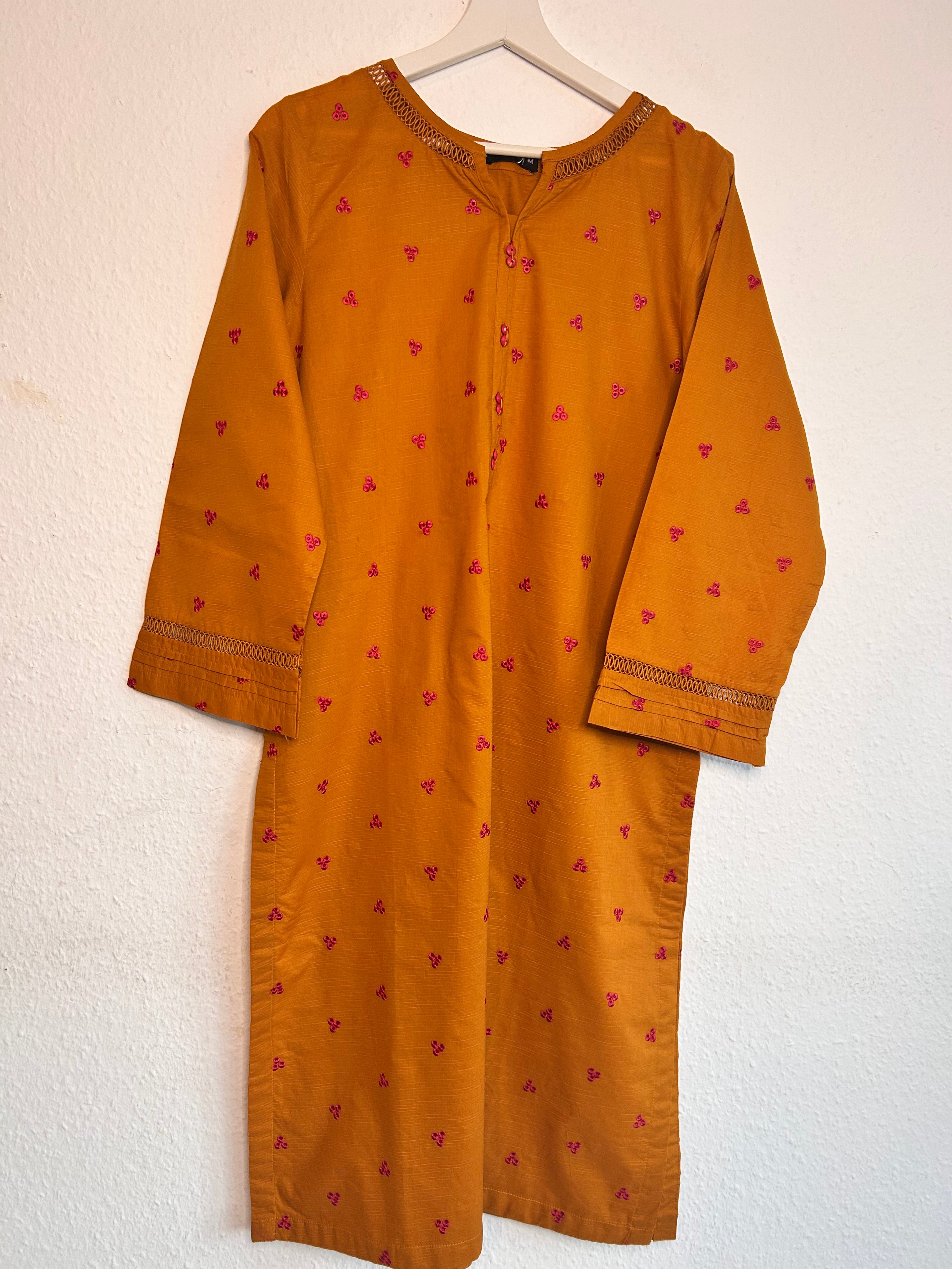 2 Piece khaddar Mustard