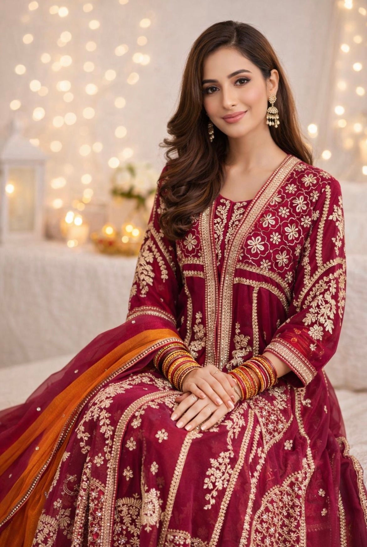 4 Piece gown pink
