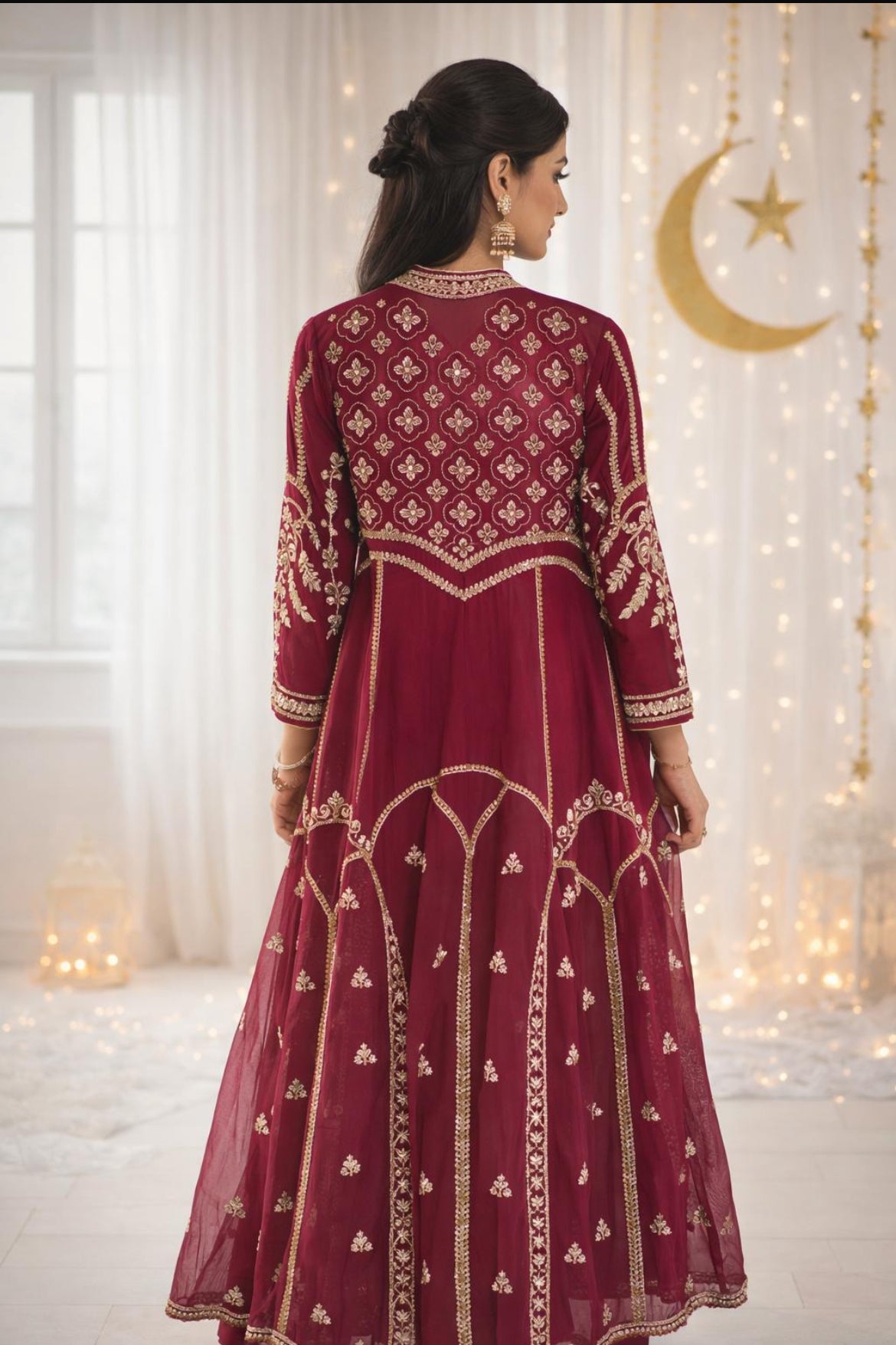 4 Piece gown pink