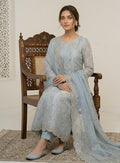 3 Piece Silk Ice blue
