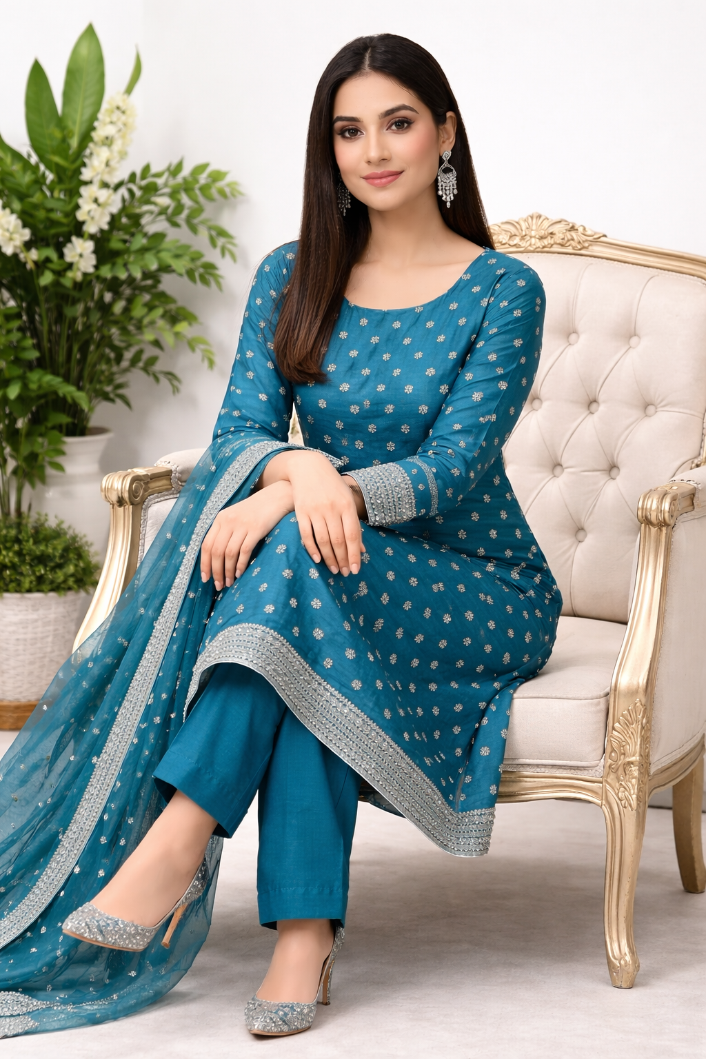 3 piece Zink sheesha silk