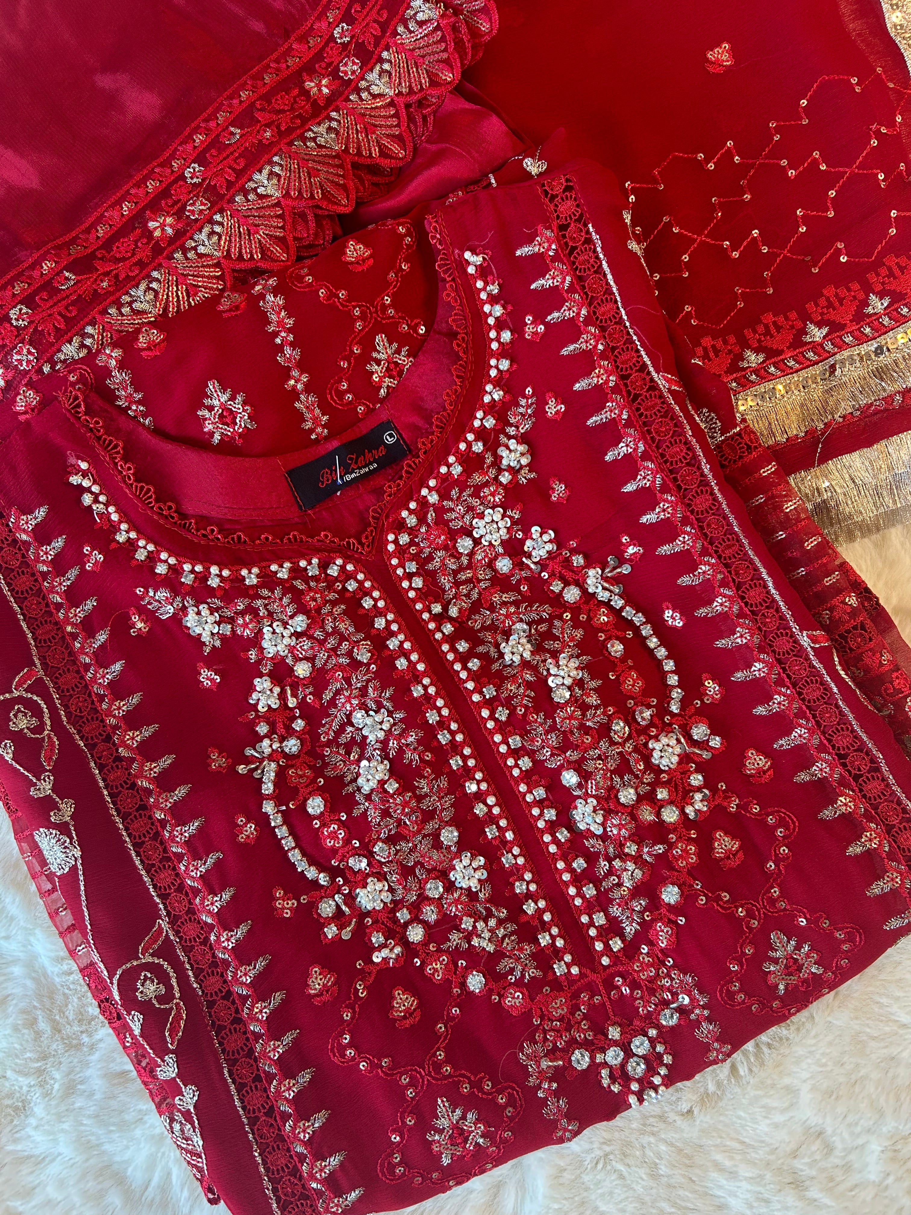 3 piece outfit Festive chiffon