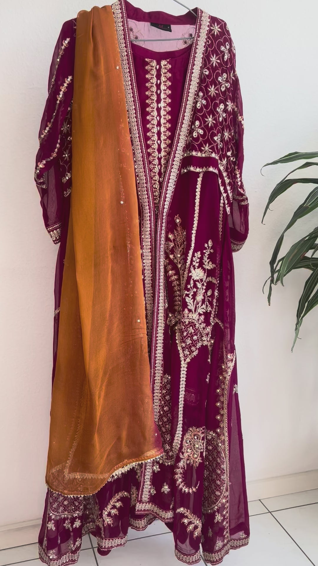 4 Piece gown pink
